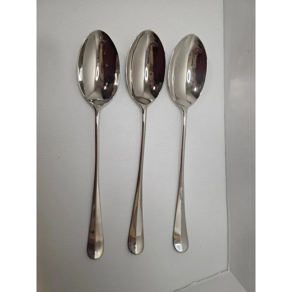 International Silver Co Serving Spoons Set‎ 3 Large Silverplate 1991 Vintage